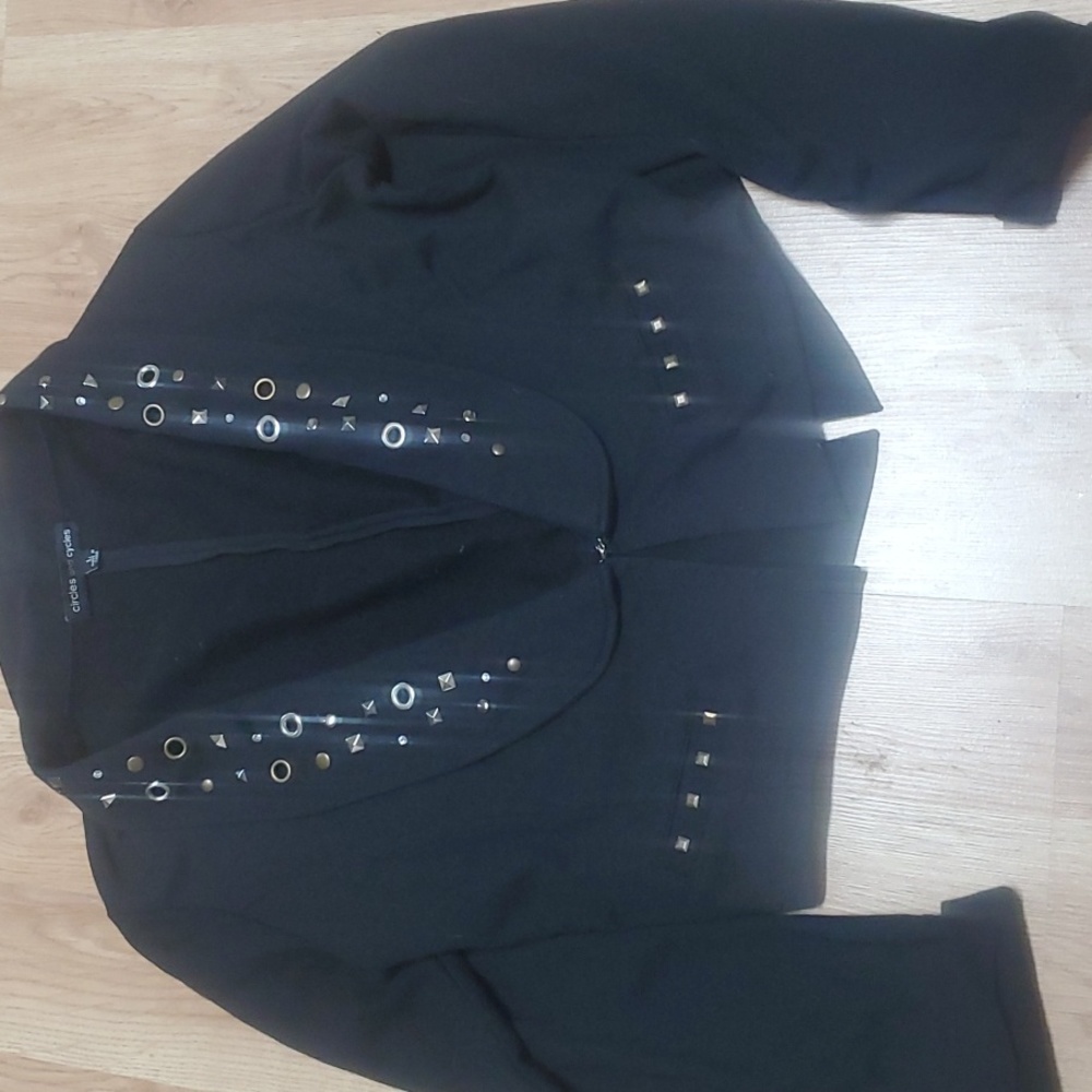 Circles and Cycles black short waisted jacket.